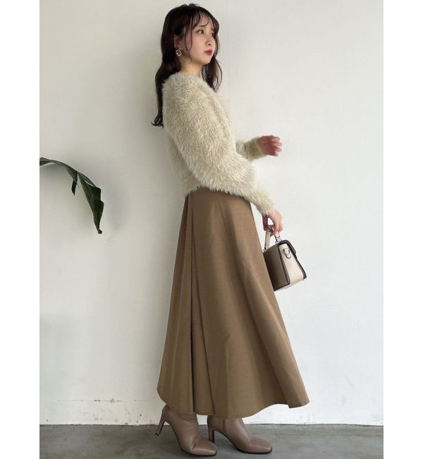 dazzlin「ハミングラメシャギーカーデニット」|カーディガン|