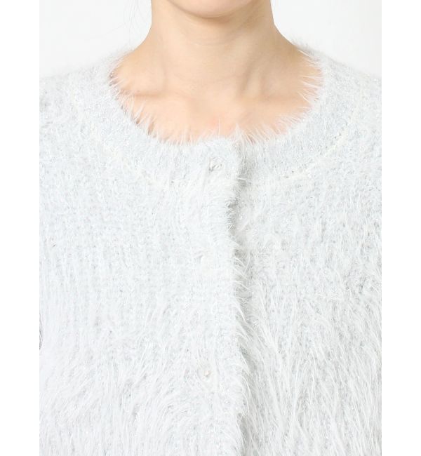 dazzlin「ハミングラメシャギーカーデニット」|カーディガン|