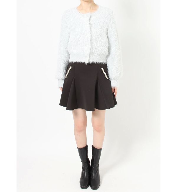 dazzlin「ハミングラメシャギーカーデニット」|カーディガン|