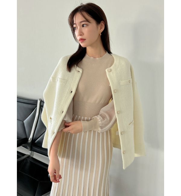 dazzlin「バイカラープリーツニットワンピース」|ワンピース|