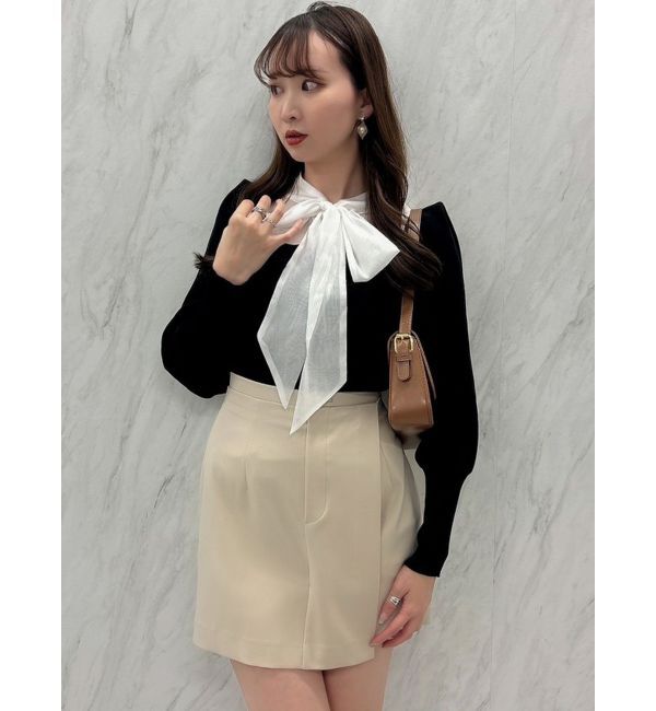 dazzlin「シアーボウタイニットトップス」|ニット・セーター|