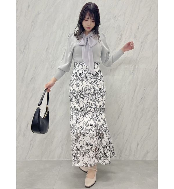 dazzlin「シアーボウタイニットトップス」|ニット・セーター|