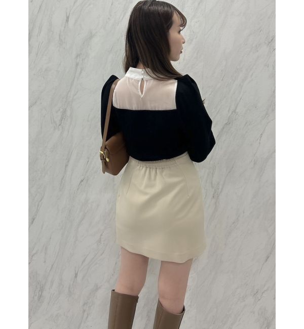 dazzlin「シアーボウタイニットトップス」|ニット・セーター|