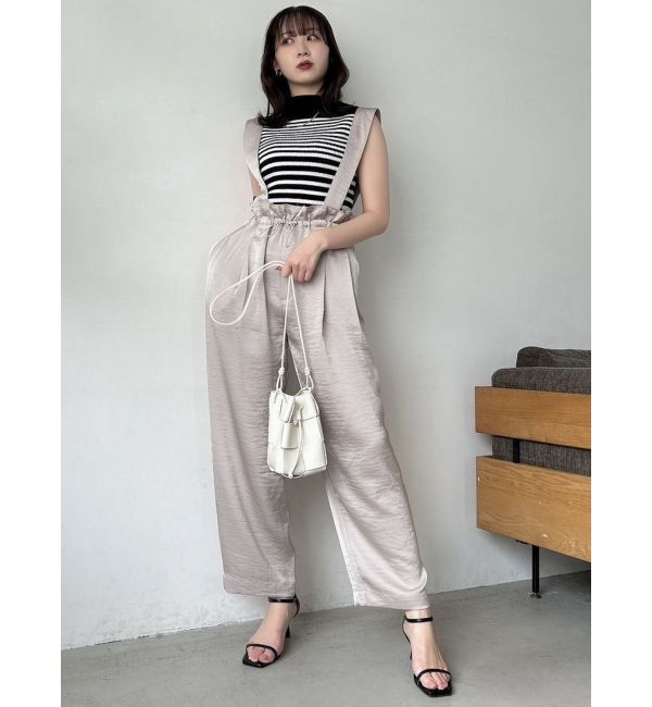 dazzlin「【WEB限定】サス付サテンテーパードパンツ」|その他|