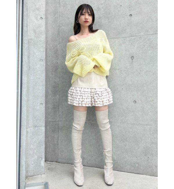 dazzlin「モヘアライクビッグリボンニット」|ニット・セーター|