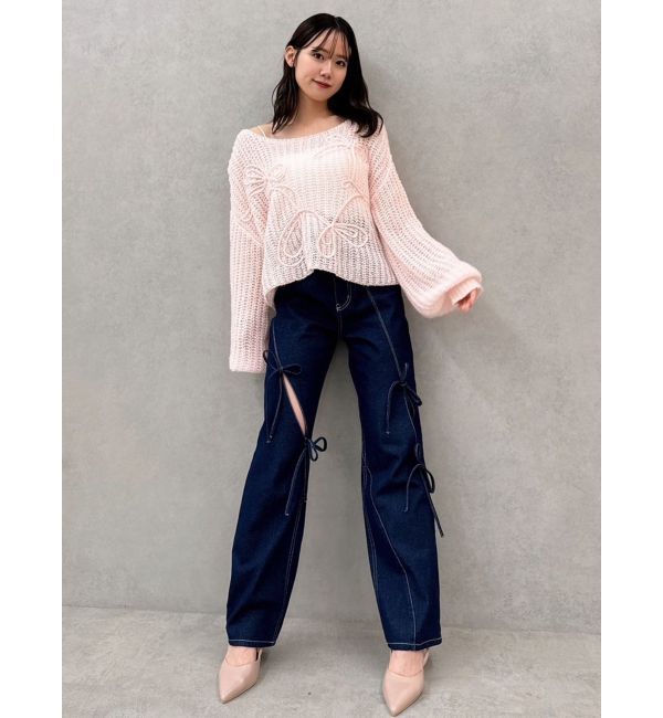 dazzlin「モヘアライクビッグリボンニット」|ニット・セーター|