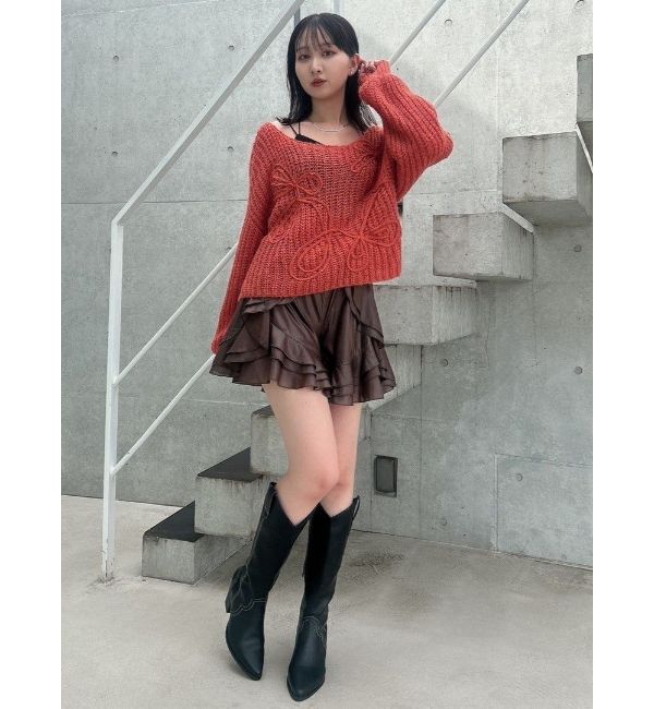 dazzlin「モヘアライクビッグリボンニット」|ニット・セーター|