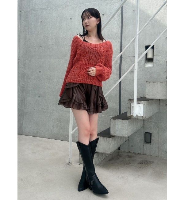 dazzlin「モヘアライクビッグリボンニット」|ニット・セーター|