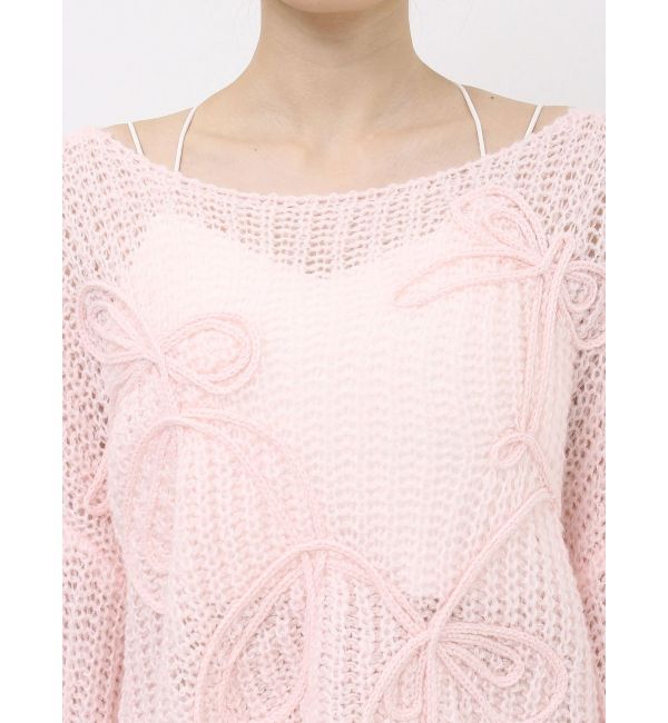 dazzlin「モヘアライクビッグリボンニット」|ニット・セーター|