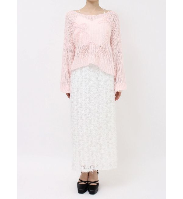 dazzlin「モヘアライクビッグリボンニット」|ニット・セーター|