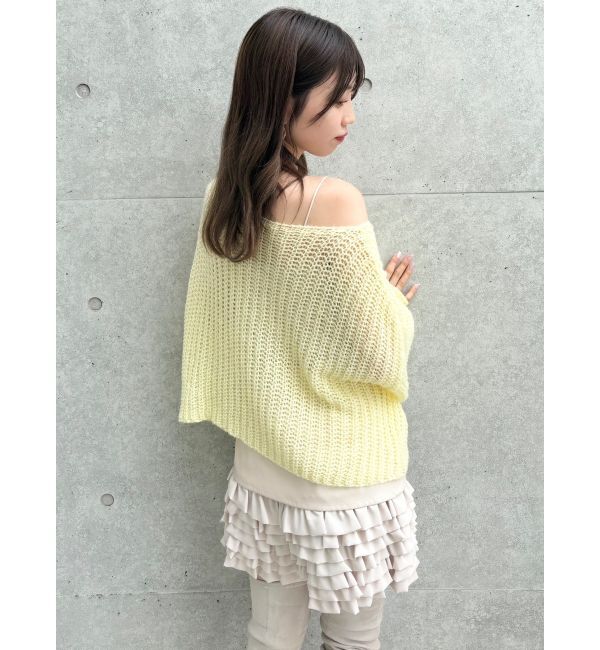 dazzlin「モヘアライクビッグリボンニット」|ニット・セーター|