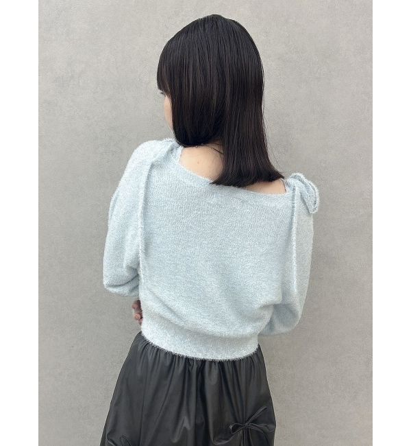 dazzlin「ミニシャギーラメニットカーデトップス」|カーディガン|