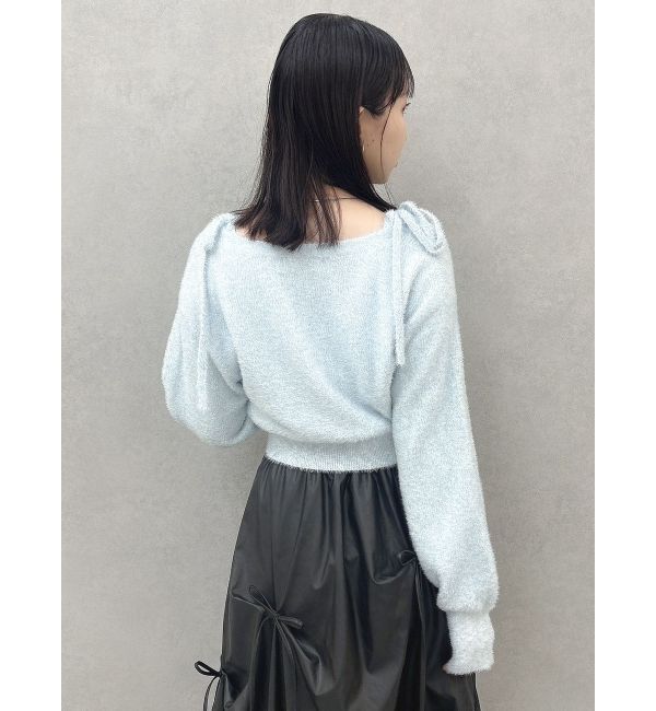 dazzlin「ミニシャギーラメニットカーデトップス」|カーディガン|