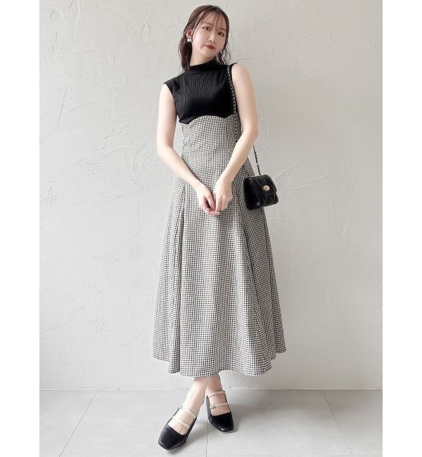 dazzlin「【復刻】チェックノースリーブコルセットワンピース」|ワンピース|