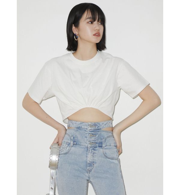 EMODA「サイドオープンハイウエストフレアパギンス」|デニム|