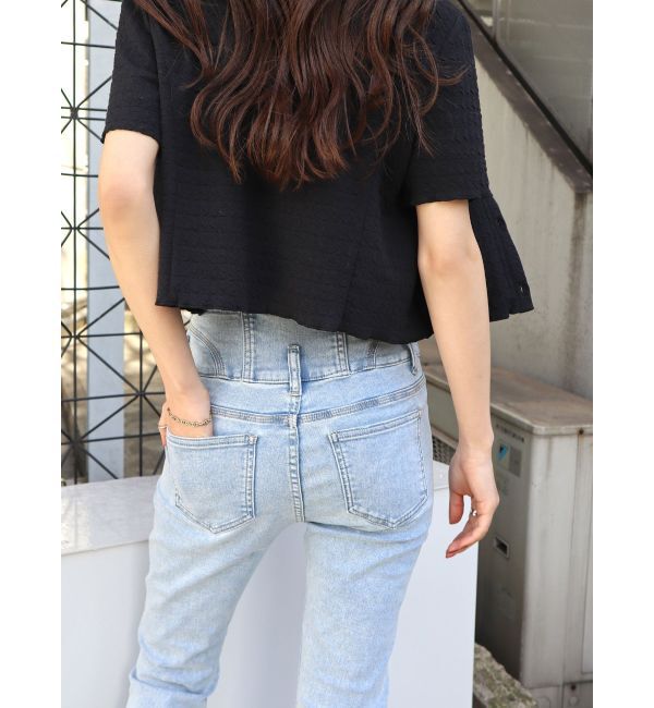 EMODA「サイドオープンハイウエストフレアパギンス」|デニム|