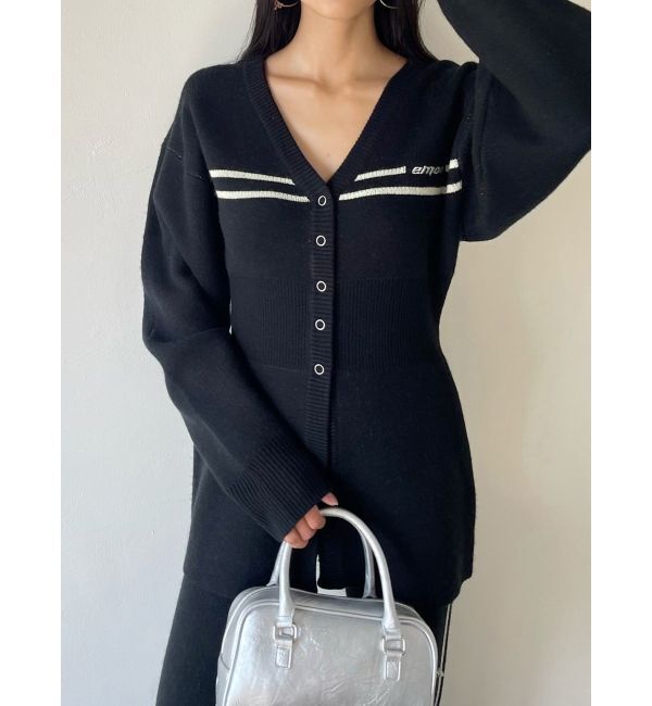 EMODA「チューズラインロゴカーディガン」|カーディガン|