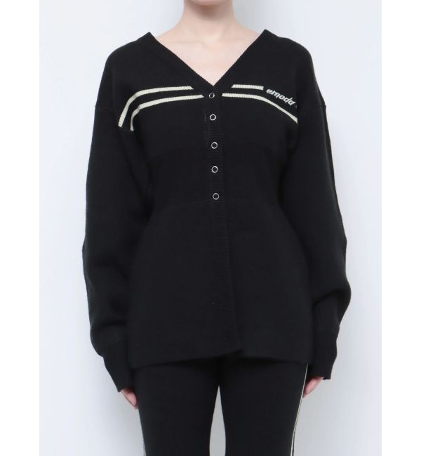 EMODA「チューズラインロゴカーディガン」|カーディガン|