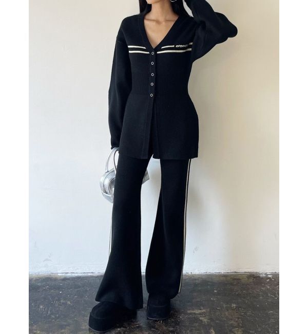 EMODA「チューズラインロゴカーディガン」|カーディガン|