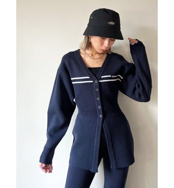 EMODA「チューズラインロゴカーディガン」|カーディガン|