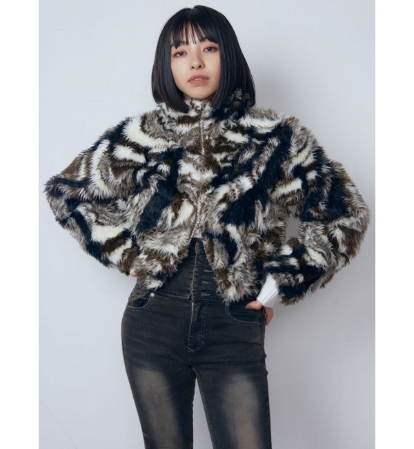 EMODA「2トーンボアブルゾン」|ブルゾン・スタジャン|