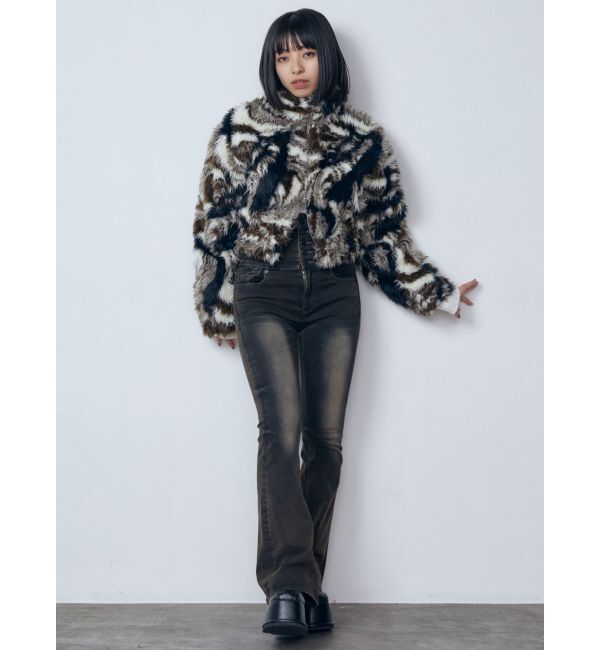 EMODA「2トーンボアブルゾン」|ブルゾン・スタジャン|