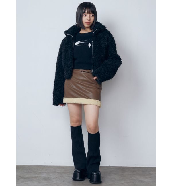 EMODA「2トーンボアブルゾン」|ブルゾン・スタジャン|