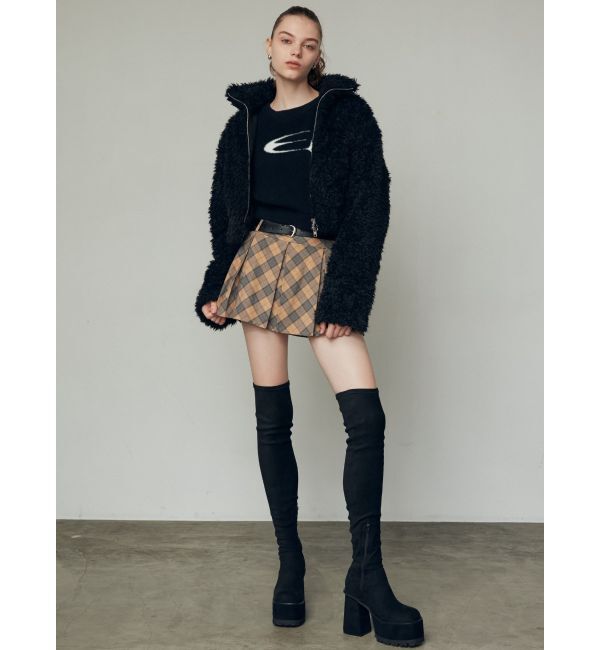 EMODA「2トーンボアブルゾン」|ブルゾン・スタジャン|