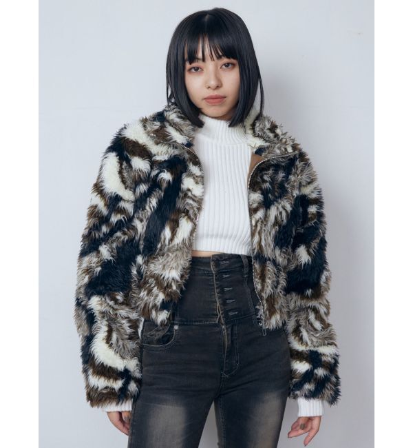 EMODA「2トーンボアブルゾン」|ブルゾン・スタジャン|