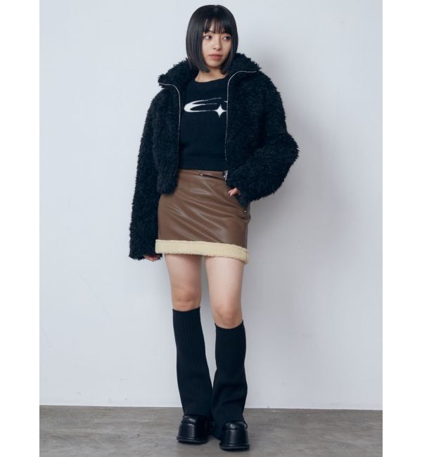 EMODA「2トーンボアブルゾン」|ブルゾン・スタジャン|