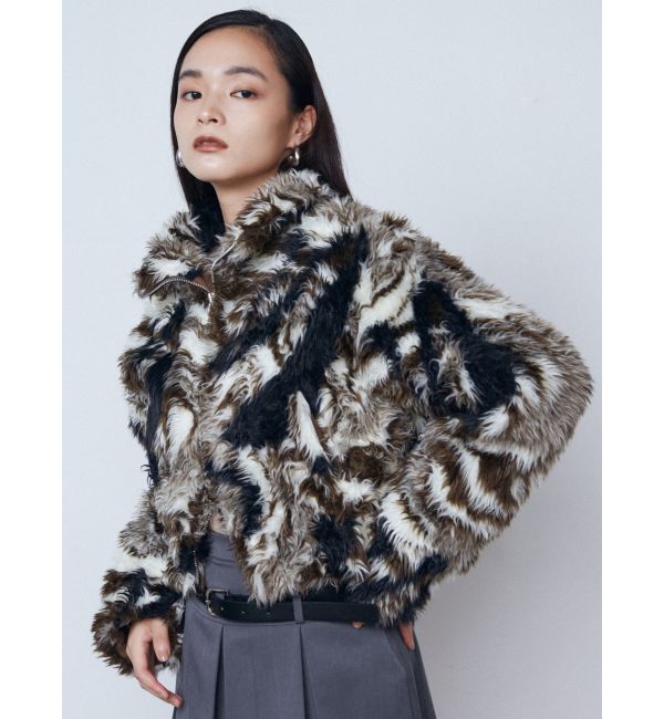 EMODA「2トーンボアブルゾン」|ブルゾン・スタジャン|ライトミックス