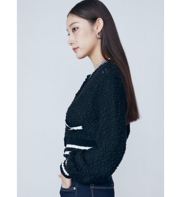 EMODA「テクスチャーミニマルカーデトップ」|カーディガン|