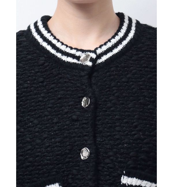 EMODA「テクスチャーミニマルカーデトップ」|カーディガン|