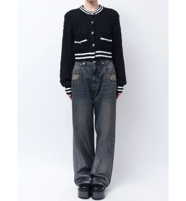 EMODA「テクスチャーミニマルカーデトップ」|カーディガン|