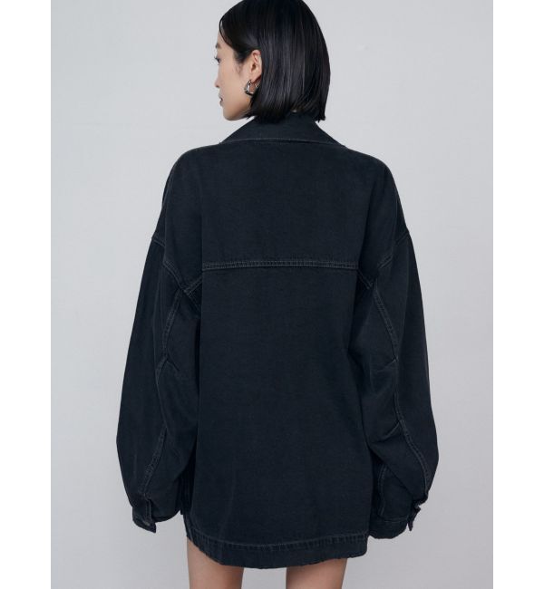 EMODA「ヴィンテージライクオーバーデニムブルゾン」|ブルゾン・スタジャン|