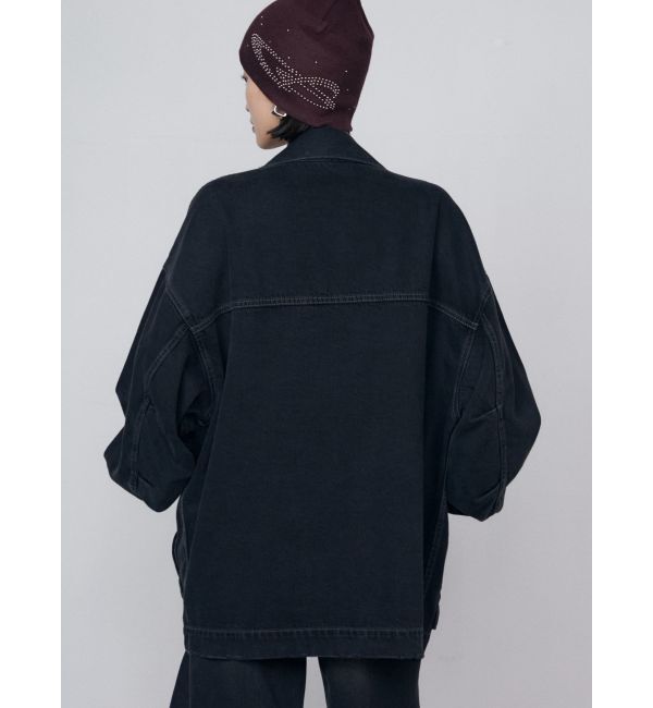 EMODA「ヴィンテージライクオーバーデニムブルゾン」|ブルゾン・スタジャン|