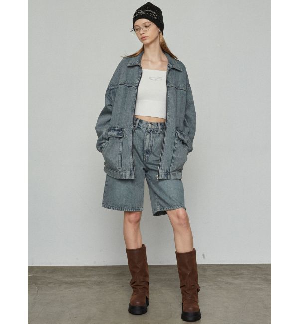 EMODA「ヴィンテージライクオーバーデニムブルゾン」|ブルゾン・スタジャン|