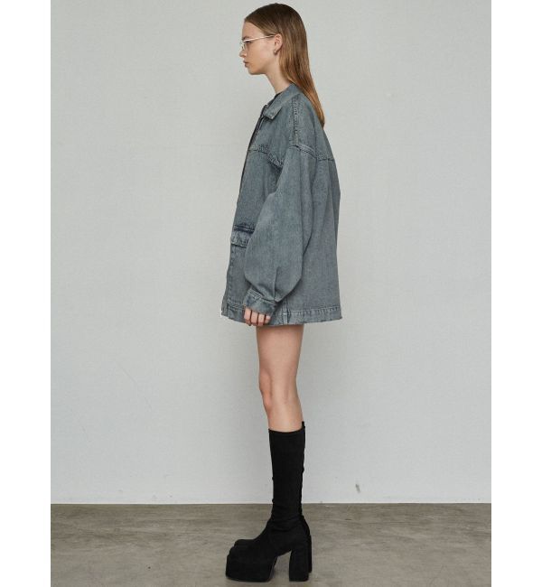 EMODA「ヴィンテージライクオーバーデニムブルゾン」|ブルゾン・スタジャン|