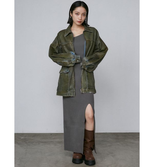 EMODA「ヴィンテージライクオーバーデニムブルゾン」|ブルゾン・スタジャン|