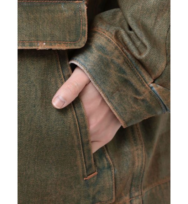 EMODA「ヴィンテージライクオーバーデニムブルゾン」|ブルゾン・スタジャン|