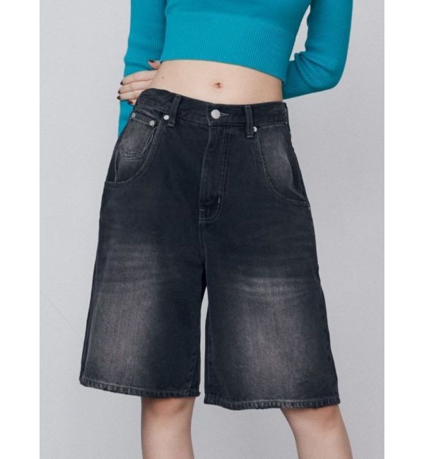 EMODA「ヴィンテージライクデニムハーフパンツ」|デニム|