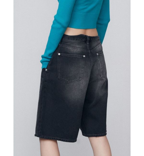 EMODA「ヴィンテージライクデニムハーフパンツ」|デニム|