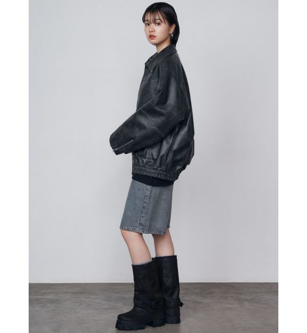 EMODA「ヴィンテージライクデニムハーフパンツ」|デニム|