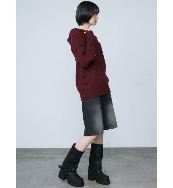 EMODA「ヴィンテージライクデニムハーフパンツ」|デニム|