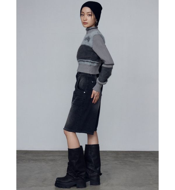 EMODA「ヴィンテージライクデニムハーフパンツ」|デニム|