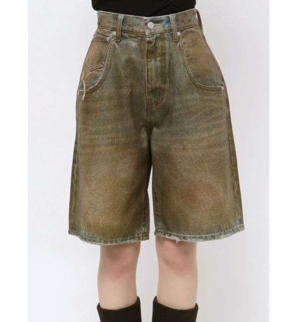 EMODA「ヴィンテージライクデニムハーフパンツ」|デニム|