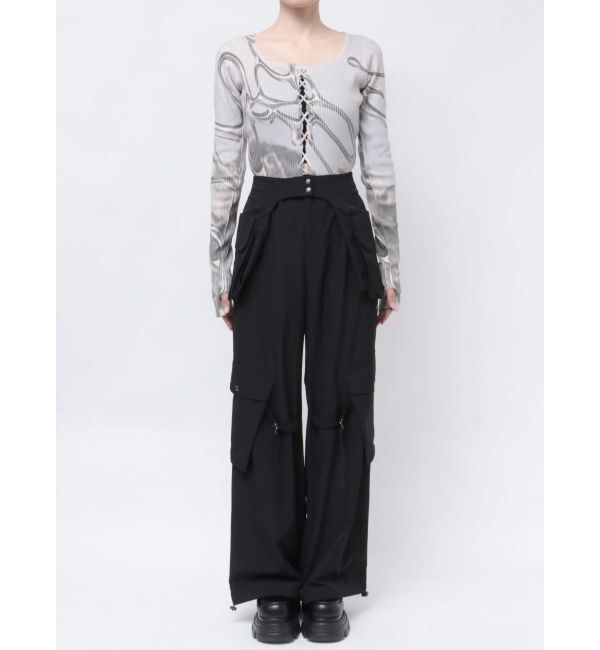 EMODA「レイヤーベルトナイロンフレアパンツ」|その他|