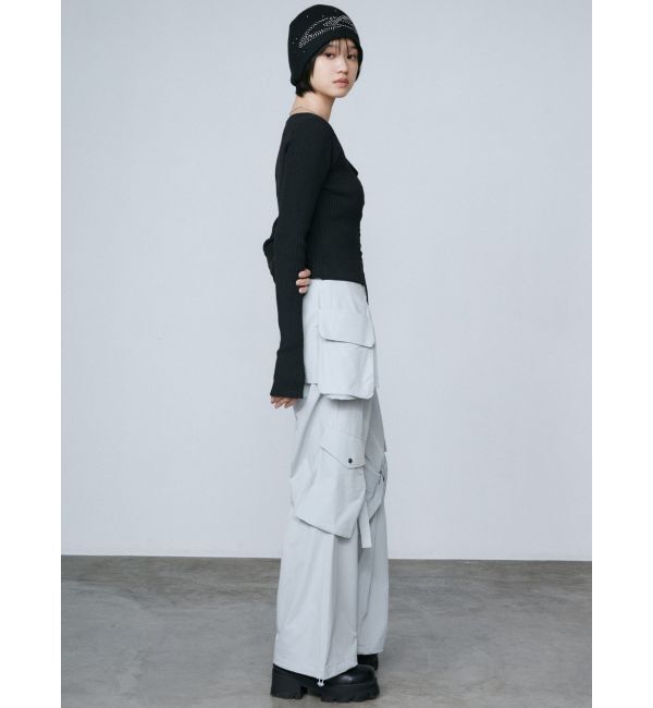 EMODA「レイヤーベルトナイロンフレアパンツ」|その他|