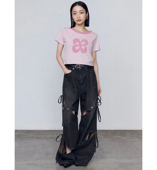 EMODA「カットアウトルーズジーンズ」|デニム|