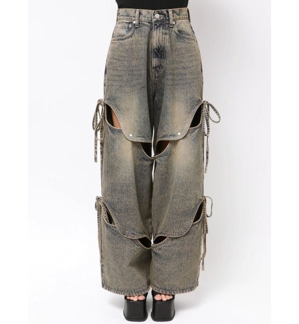 EMODA「カットアウトルーズジーンズ」|デニム|